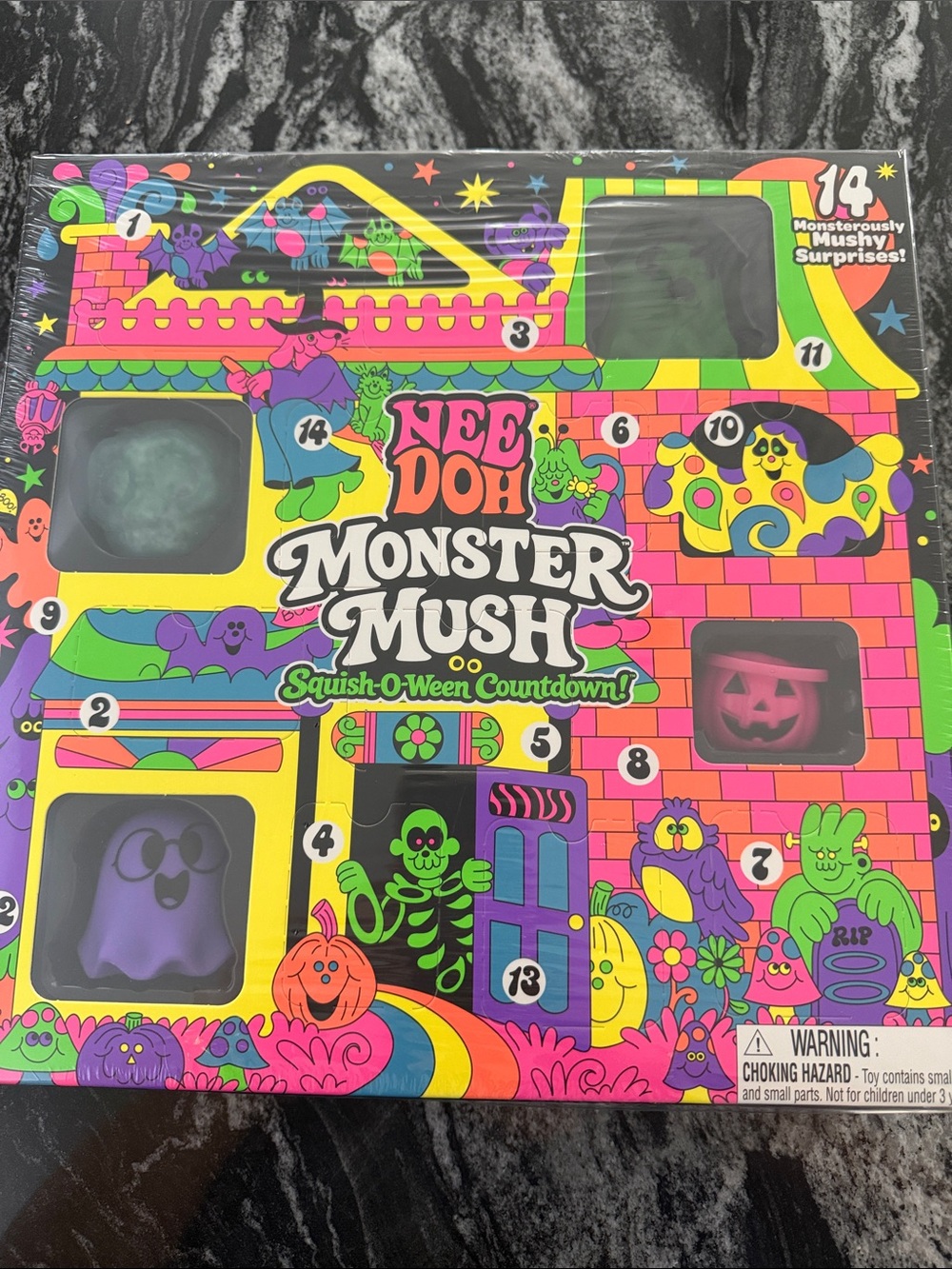 Nee Doh Monster Mush Squish-O-Ween Countdown - Multicolor Halloween Party Favors